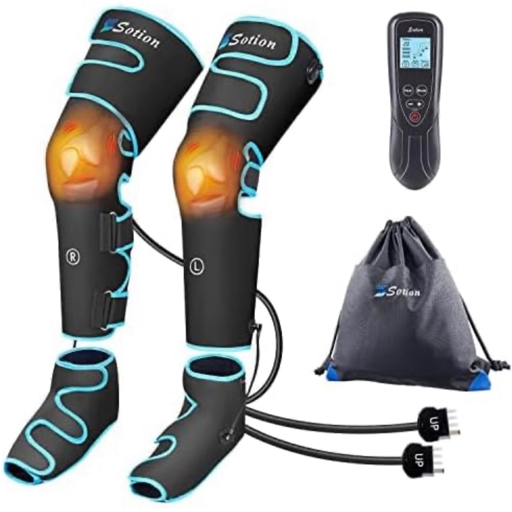 Leg Massager with Heat, Air Compression Leg Massager for Circulation and Relaxat